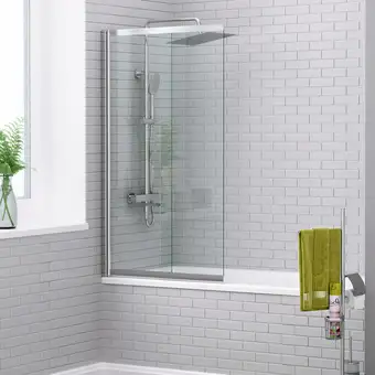 Стеклянная шторка для ванны Wasserkraft Main 41S02-80 WasserSchutz