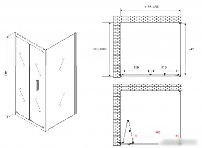 Душевой уголок Abber Sonnenstrand AG07120B-S100B - фото товара