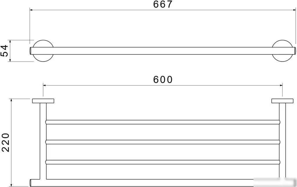 Полка для полотенца Aquatek Оберон AQ4222BG (золото) – фото товара