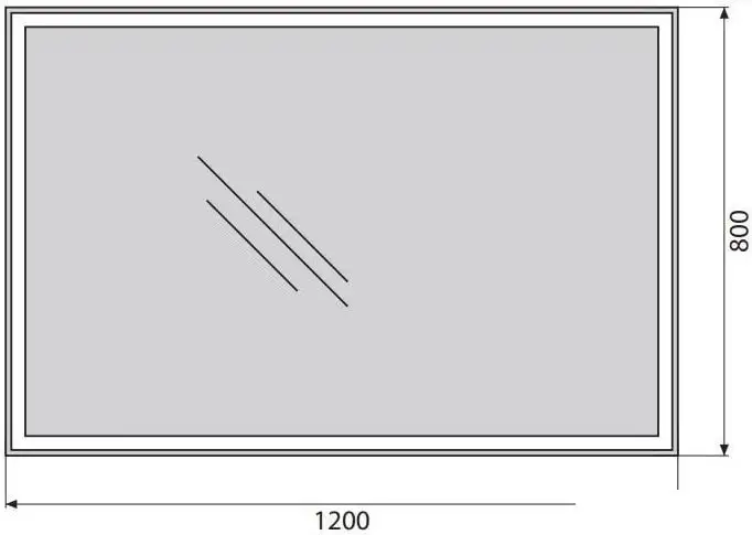 BelBagno Зеркало SPC-GRT-1200-800-LED-BTN – фото товара