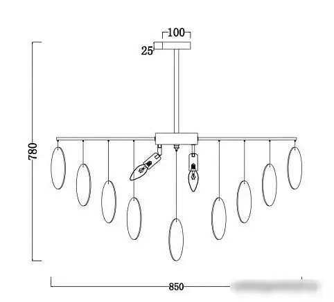 Люстра средней высоты Freya Porto FR5104PL-08N – фото товара