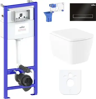 Унитаз Lavinia Boho Relfix Aveo Rimless 7 в 1 87040124 (черный пластик) - изображение в каталоге