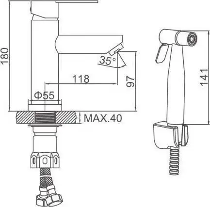 Смеситель Ledeme L71203-1 - фото товара
