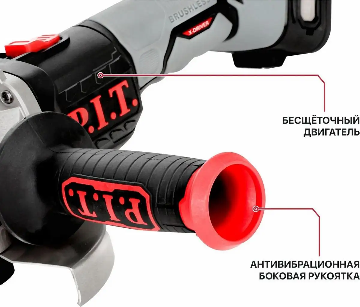 Угловая шлифмашина P.I.T. PWS20H-125D SOLO (без АКБ) – фото товара