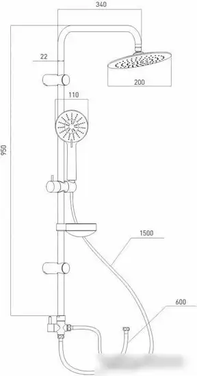 Душевая система Gross Aqua Delta GA9007 - фото товара