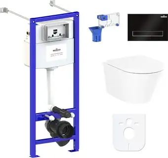 Унитаз Lavinia Boho Relfix Biore Rimless 7 в 1 87050184 (черный пластик) - изображение в каталоге