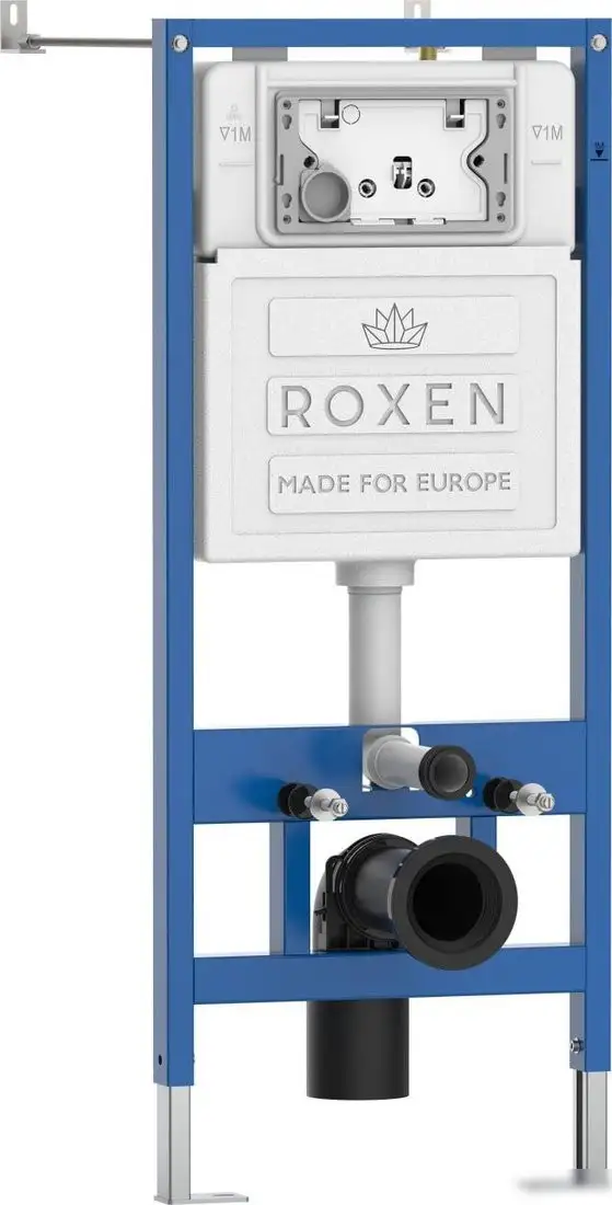Унитаз подвесной Roxen Royal Matt в комплекте с инсталляцией StounFix Dual Fresh 6 в 1 968290 (кнопка: оружейная сталь) - фото товара