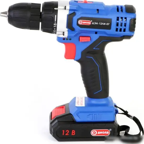 Дрель-шуруповерт ДИОЛД ДЭА-12ЛИ-07 10022146 (с 2-мя АКБ, кейс) – фото товара