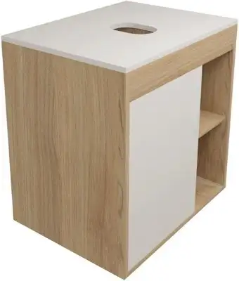 Teymi Тумба под умывальник Nura 60 T60527 (дуб эврика/белый матовый) – изображение в каталоге