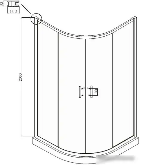 Душевой уголок Ambassador Set 14011105-ST7 - фото товара