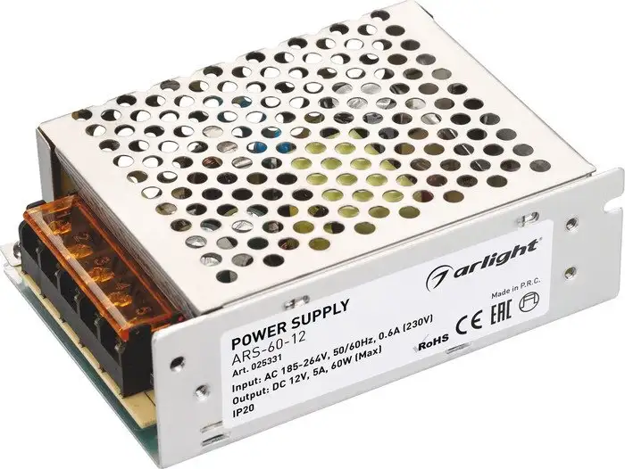 Блок питания Arlight ARS-60-12 025331 – фото товара