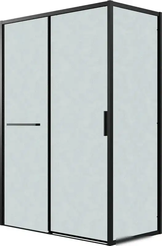 Душевая стенка Grossman Style 80x195 200.K33.05.80.21.02 (черный матовый/стекло шиншилла) - фото товара