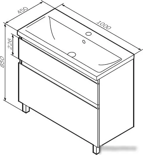 AM.PM Тумба под умывальник X-Joy M85AFSX1002WG – фото товара