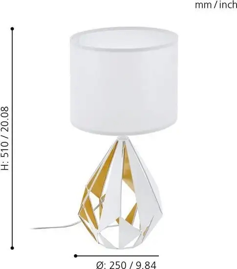 Настольная лампа Eglo Carlton 5 43078