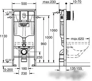 Инсталляция для унитаза Grohe Rapid SL [38929000] - фото товара