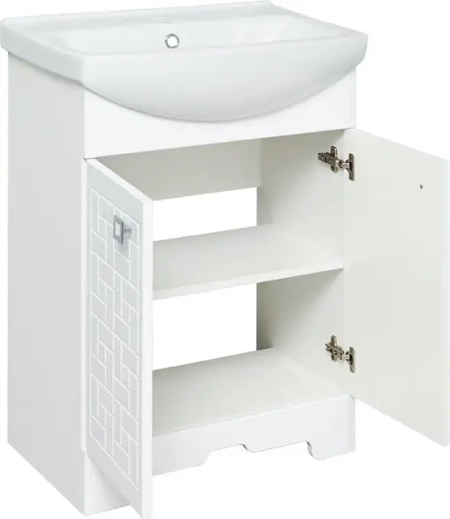 Runo Тумба с умывальником Runo Авила 60 + Уют 60 (напольная) – фото товара