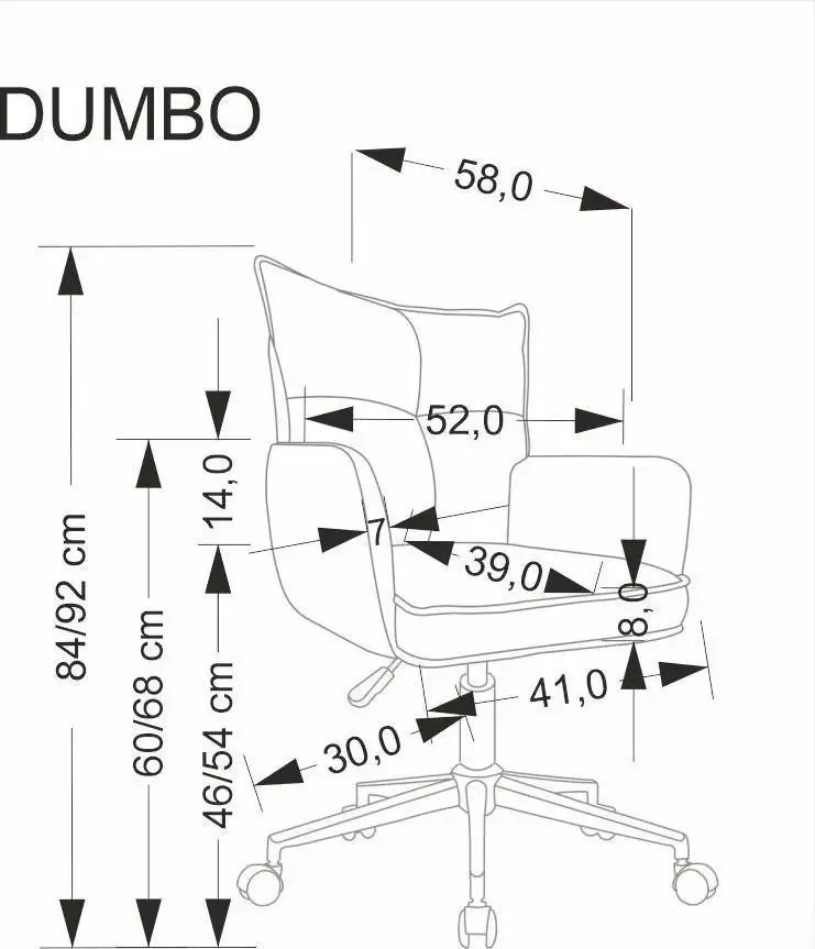 Офисное кресло Halmar Dumbo (светло-розовый) – фото товара