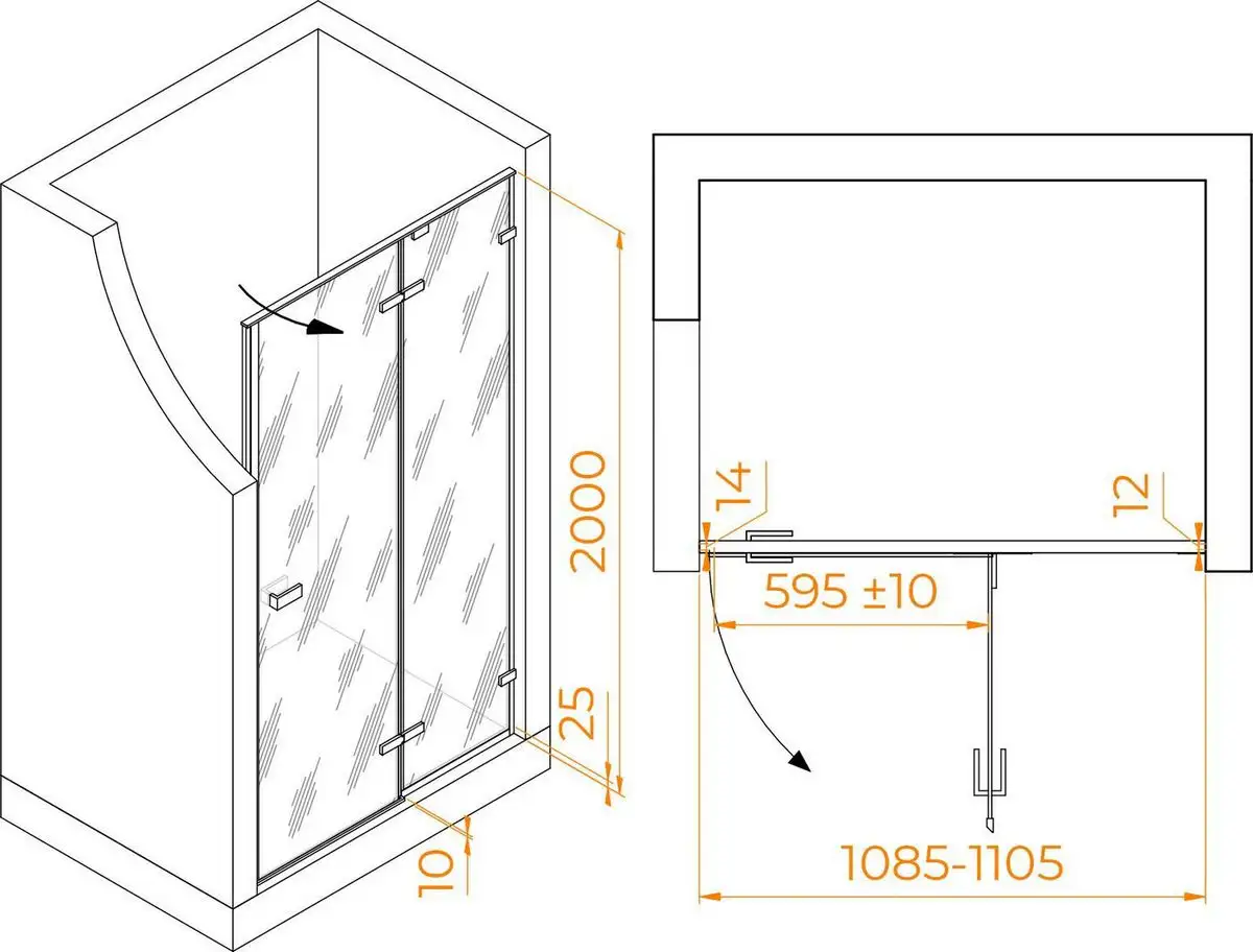 Душевая дверь RGW SV-004 353200411-21 - фото товара
