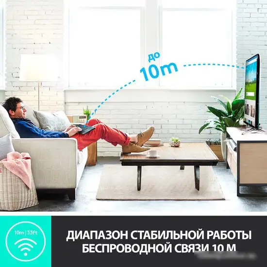Клавиатура Logitech K400 Plus (черный, нет кириллицы) – фото товара