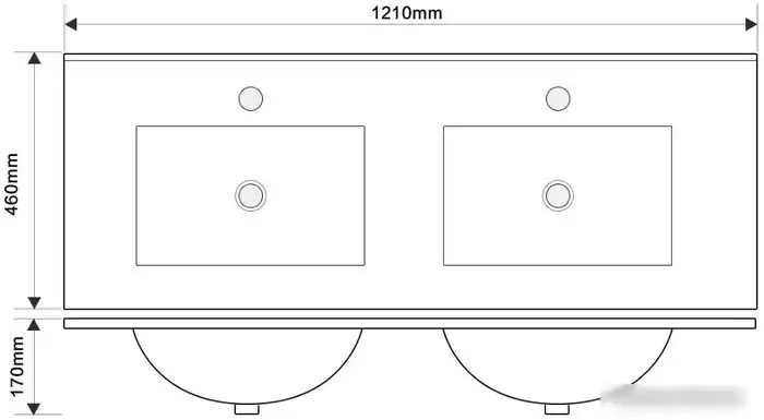 ЗОВ Тумба с умывальником Парма 120 P120LAN0MAMC1B-OL120 (антрацит/аттик) – фото товара