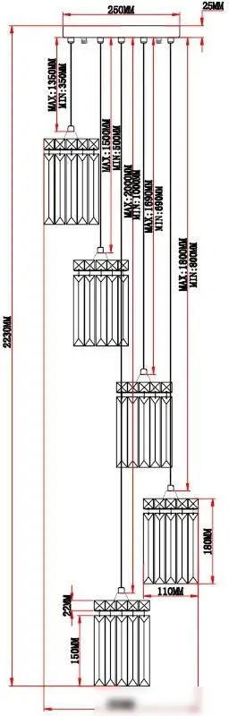 Подвесная люстра Moderli Levi V10761-5P – фото товара