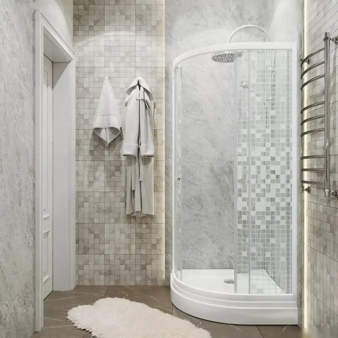 Душевой уголок Triton Стандарт А c расширительным профилем 100x100 (мозаика) - фото товара