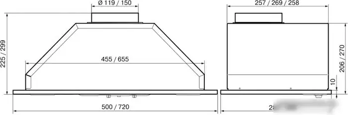 Кухонная вытяжка Elikor Врезной блок 52Н-400-П3Д - фото товара