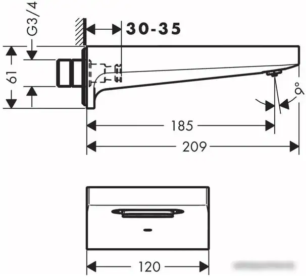 Излив Hansgrohe Metropol 32543700 - фото товара