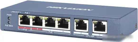 Коммутатор Hikvision DS-3E0106P-E/M – фото товара