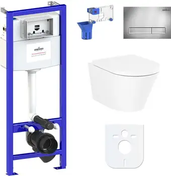 Унитаз Lavinia Boho Relfix Biore Rimless 7 в 1 87040098 (хром пластик) - изображение в каталоге