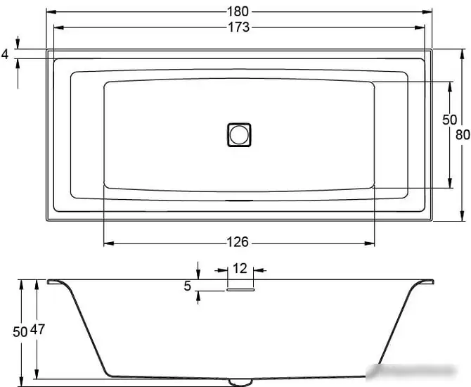 Ванна Riho Still Square Led 180x80 (правая) BR0100500K00130 - фото товара