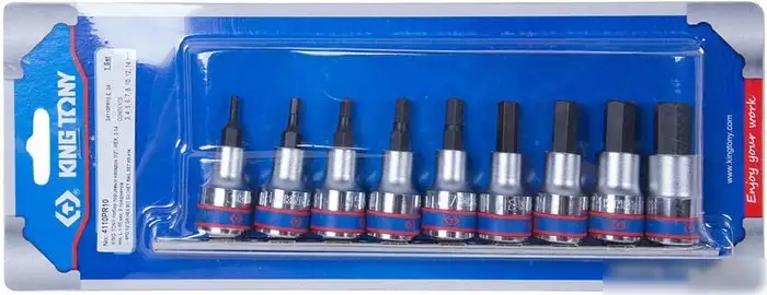 Набор торцевых головок King Tony 4110PR10 (9 предметов) – фото товара