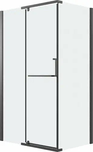 Душевой уголок Grossman Pragma 100x90x195 120.K33.03.1090.21.02 (черный матовый/стекло шиншилла) - изображение в каталоге