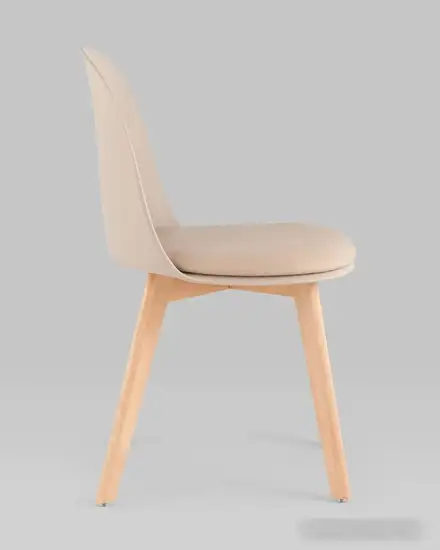 Стул Stool Group Fog с подушкой SL-7022DM (бежевый, деревянные ножки) – фото товара