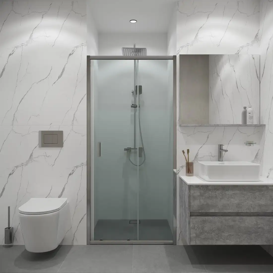 Душевая дверь Niagara NG-631-9A 90x190 (хром/прозрачное стекло) - фото товара