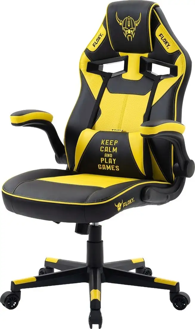 Игровое (геймерское) кресло FLOKY Asgard Yellow-Black (желтый/черный) – фото товара