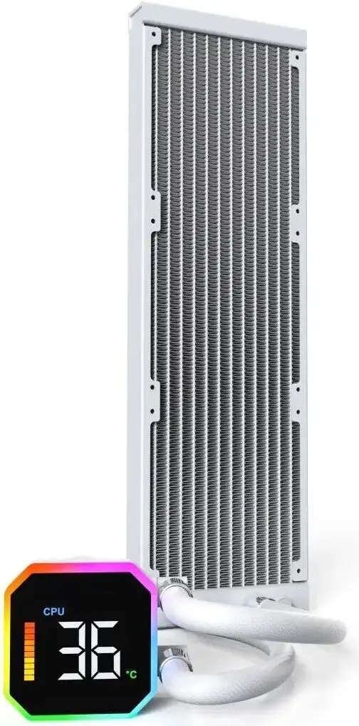 Система жидкостного охлаждения для процессора Montech HyperFlow Digital 360 (белый) – фото товара