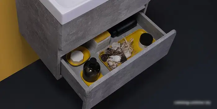 Belux Тумба с умывальником Париж НП70-02 (31, бетон Чикаго/светло-серый) – фото товара