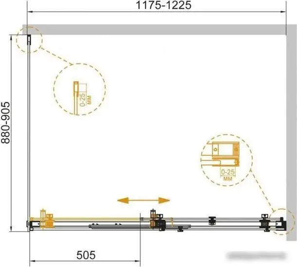 Душевой уголок Cezares STYLUS-SOFT-AH-1-120/90-C-Cr - фото товара