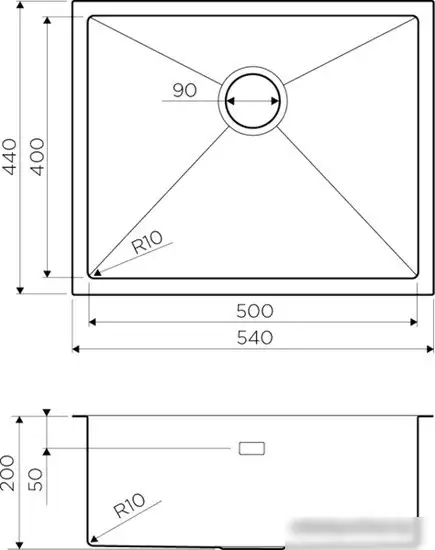 Кухонная мойка Omoikiri Taki 54-U/IF-LG - фото товара