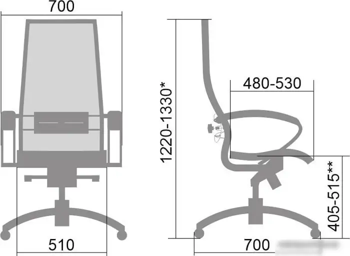 Кресло Metta Samurai Lux (черный) – фото товара