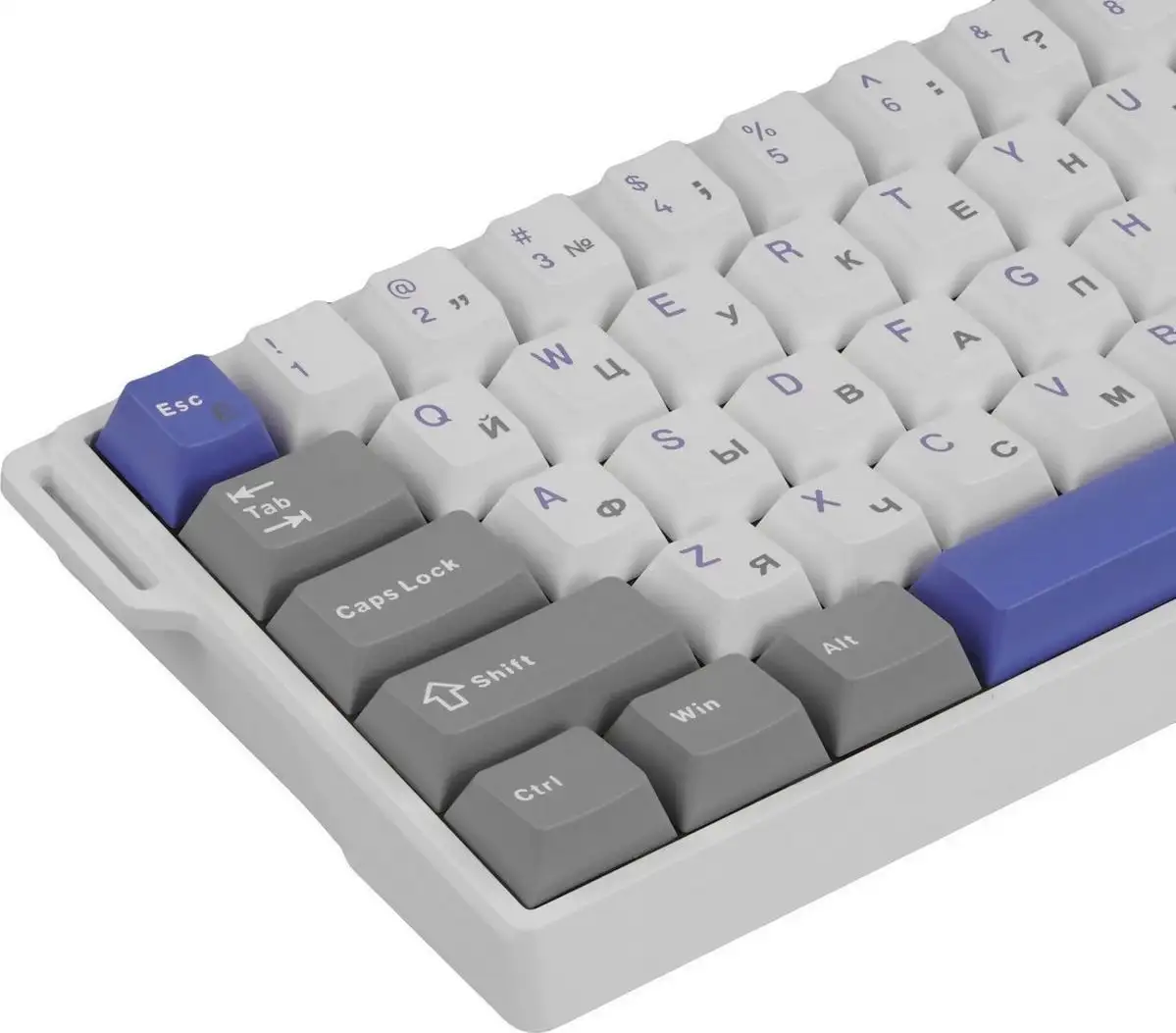 Клавиатура AULA WIN68HE Max (белый/серый/синий, Wing Chun) – фото товара