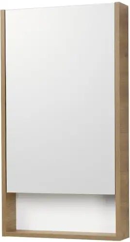 Акватон Шкаф с зеркалом Сканди 45 1A252002SDZ90 (белый/дуб рустикальный) – изображение в каталоге