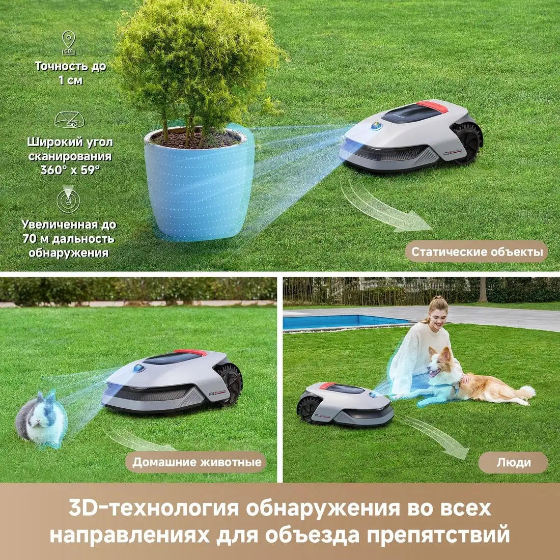 Газонокосилка-робот Dreame Dreame Roboticmower A1 Pro – подробное фото Газонокосилка-робот Dreame Dreame Roboticmower A1 Pro – фото товара