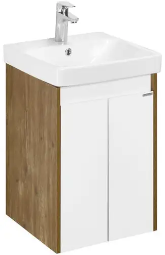 Акватон Тумба под умывальник Сканди Doors 45 1A278701SDZ90 (белый/дуб рустикальный) – изображение в каталоге