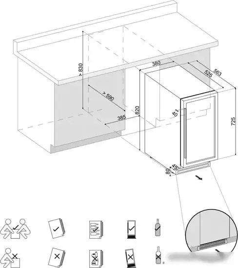 Винный шкаф Dunavox DAUF-32.83SS — фото товара