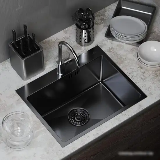 Кухонная мойка Mixline 547234 (черный графит, 3 мм) - фото товара