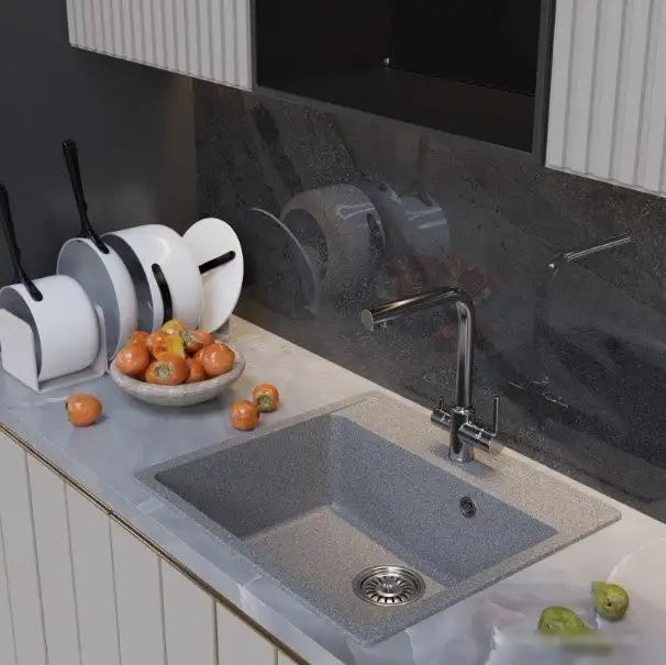Кухонная мойка Mixline ML-GM15 551915 (темно-серый) - фото товара