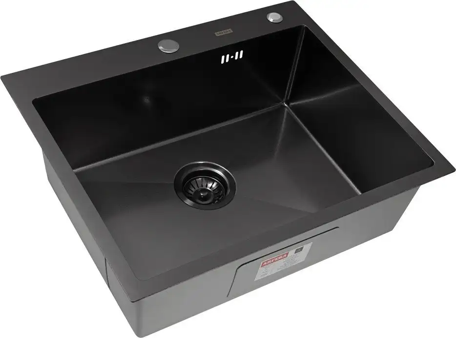 Кухонная мойка ARFEKA Eco AR 600*500 Black PVD Nano Decor Volcanic Rock - фото товара