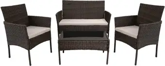 Набор садовой мебели Garden Story Доминика SFS003 (темно-коричневый/серый)